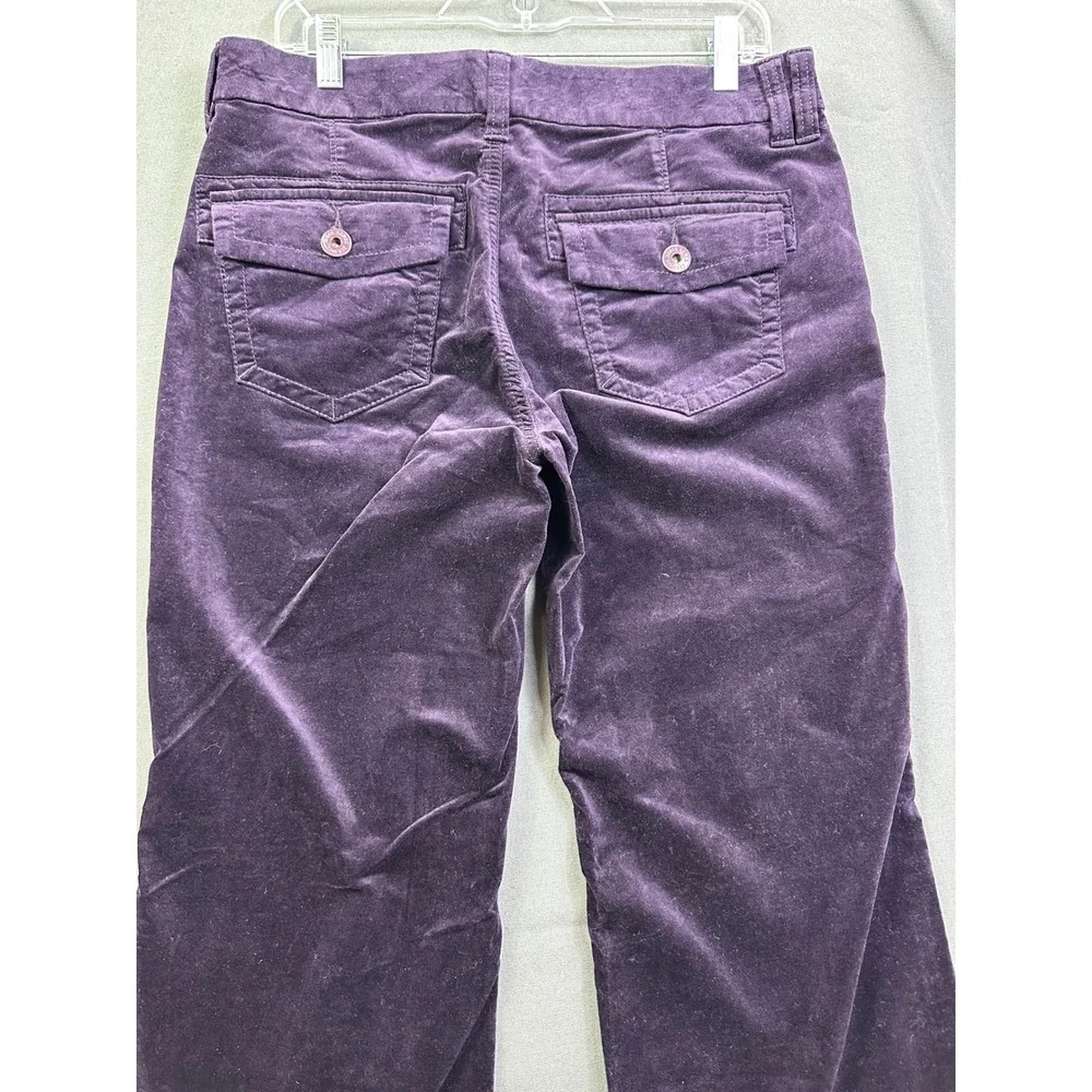 Eddie Bauer Purple Corduroy Pants Women Wide Leg Velvet Texture Trousers size 10 - Picture 3 of 16